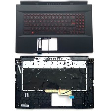 For MSI Katana GF76 MS-17L1 MS-17L3 Palmrest Cover Keyboard Full RED Backlit