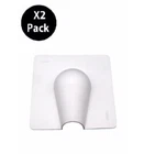 2 x  White Brick Buster Plate Cable Wall Entry Tidy Cover Satellite Coaxial