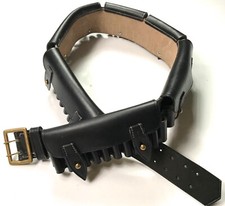 PRE-WWI BRITISH P1882 MARTINI-HENRY RIFLE AMMO BANDOLIER-DARK BROWN LEATHER