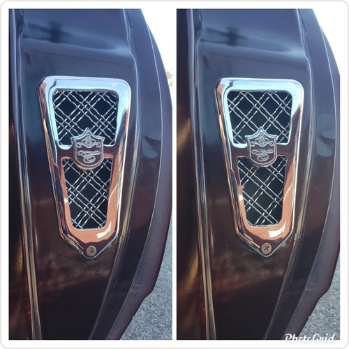 1970-1985 Olds Toronado chrome mesh door jamb vents Tiarra triple weave jams - Picture 6 of 9