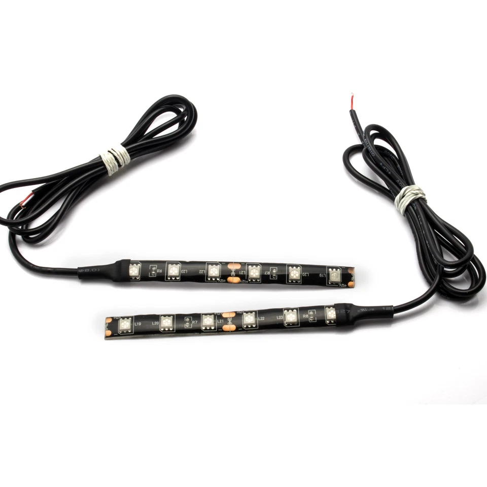 Amber Light Strips Bar LED Tail Light License Brake Turn Signals ATV Motorcycle — 第 2/4 张图片