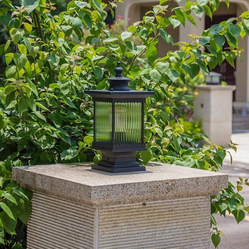 Outdoor Pillar Light Garden Gate Pillar Lights Yard Home Post Lighting Post Lamp - Image 3 of 4