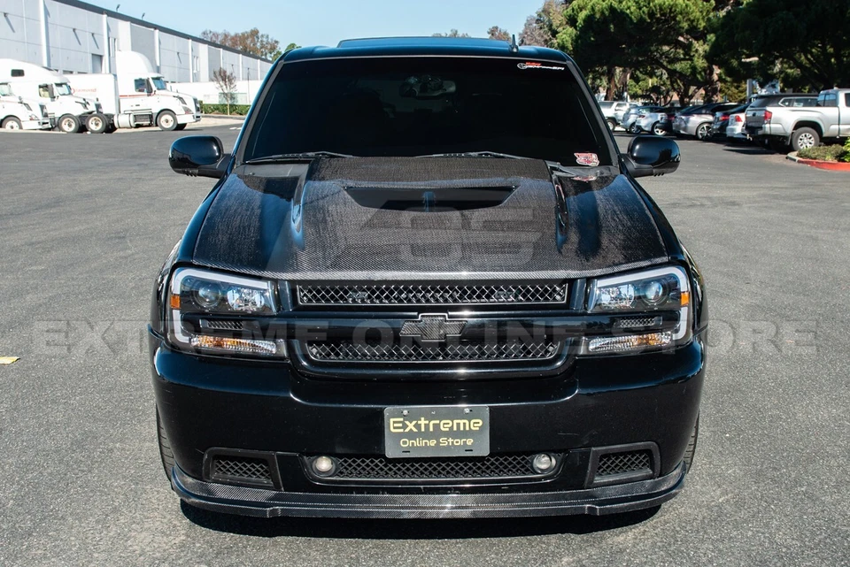 For 06-09 Chevrolet Trailblazer SS CARBON FIBER Front Bumper Lip Splitter - Image 4 of 4