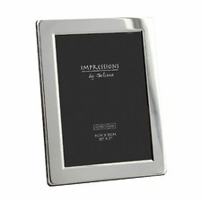 Image of Impressions Silverplated Photo Frame 4x4 4x6 5x7 6x8 8x10 + Multi Picture Frame