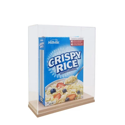 FIXTUREDISPLAYS 10.8x4x12.9" Acrylic Cereal Box Display Trophy Figurine Glorifier Book Showcase