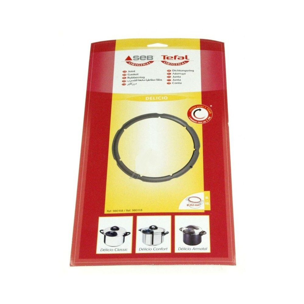 Joint Couvercle 8L/10L DELICIO Pour Autocuiseur SEB - Référence SS-980156
