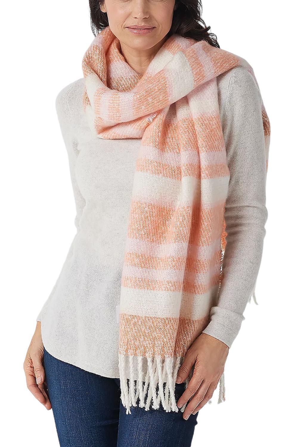 Исаак Мизрахи жив! Шарф из букле с бахромой в полоску, розовый