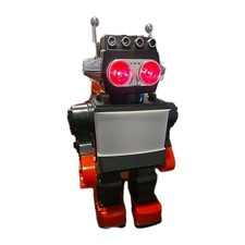 Saturn the 13" Giant Walking Robot W/ Lites Up Eyes In Original Box Works 