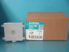 Box of 5 Cantex 5133388 PVC Surface Mount 2-Gang NonMetallic Electrical Box 1/2"