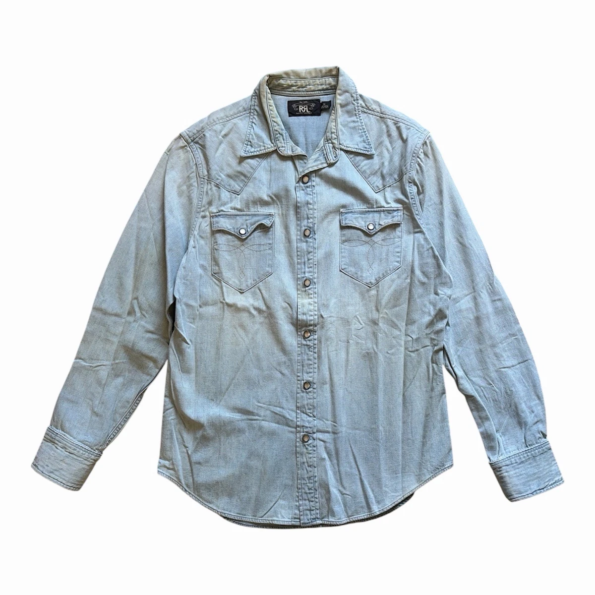 RRL Denim Casual Button-Down Shirts for Men for sale - eBay