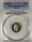 1999 S Silver Roosevelt Dime PCGS PR69DCAM 10c