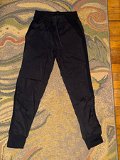 lululemon athletica Black Drawstring Jogger Pants Size 4 Nylon Stretch