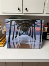 Pier Sunrise 16x20 Stretched canvas. Ready To Hang!