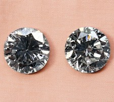 2 Matched GIA Certified ROUND Brilliant .36 CT TDW Natural Diamonds I-1 Clarity 694.44 per carat