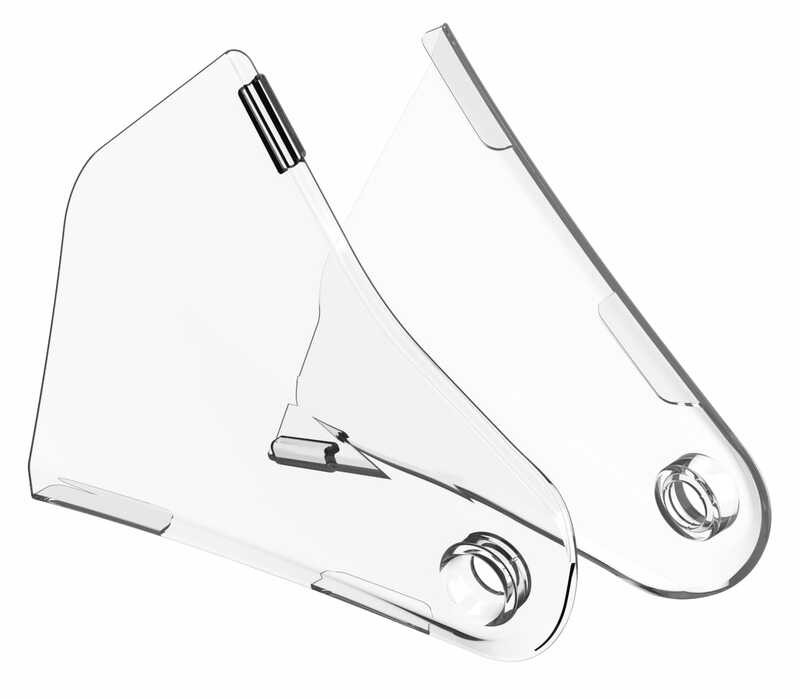 Protection de plaques latérales POLISPORT transparentes pour moto cross Yamaha YZ250F YZ450F