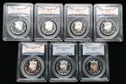 Lot Of 7 Silver Proof Kennedy Half Dollars PCGS 69DCAM 90% Silver