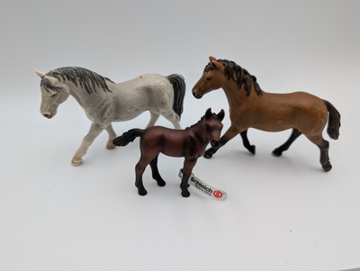 Schleich Horse Pony Foal Lot White Brown 3 4 Inch READ
