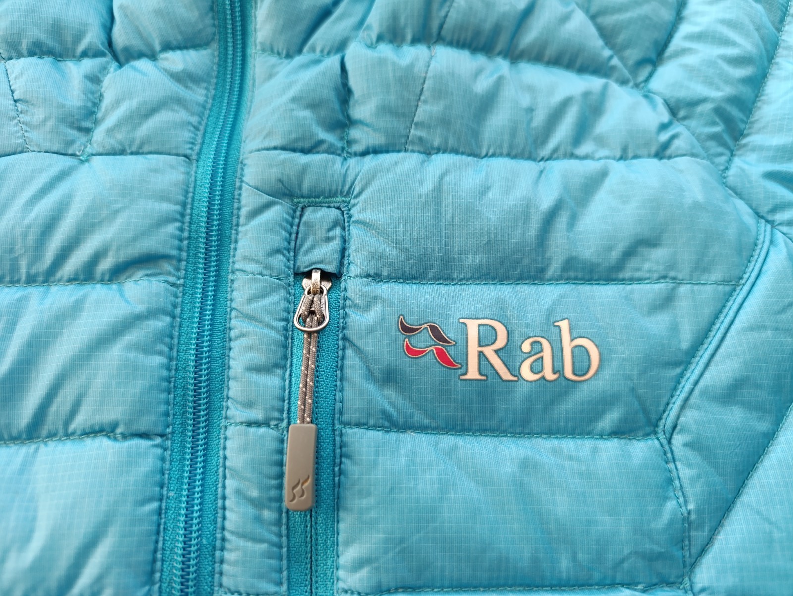 Rab Alpine womens Blue Pertex Microlight Down Hooded Puffer Jacket size XS image 4