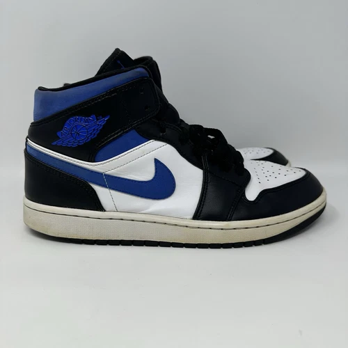 Nike Air Jordan 1 Mid 554724-140 White Men’s Basketball Sneakers Size 10