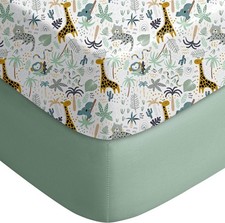 Baby Crib Sheets for Boys Girls, Fitted Crib Sheet 2 Pack for Standard Crib and