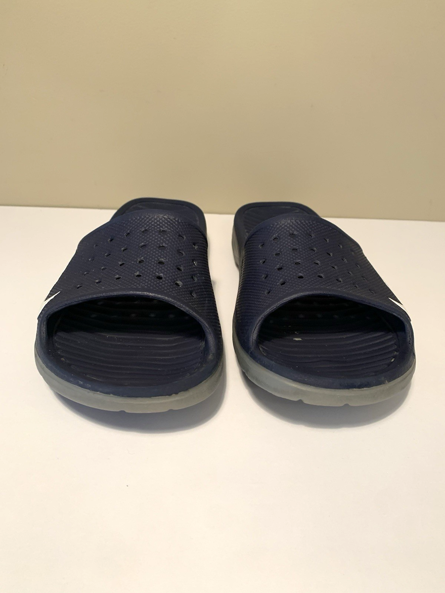 Nike Benassi Solarsoft Men's Size 9 Slides Sandals Navy Blue Rare