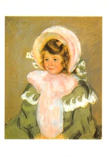Mary Cassatt Child In Green Coat Circa 1904 Pastel on Paper Vintage 6x4 Postcard