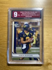 2005 Press Pass SE Aaron Rodgers Packers #40 ROOKIE GI Grade 9 MT #0000588