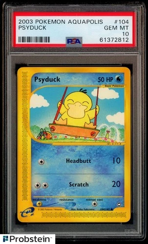 2003 Pokemon Aquapolis #104 Psyduck PSA 10 GEM MINT