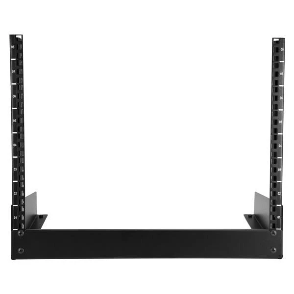 StarTech.com Armadio Server Rack 8U Telaio Aperto 2 Staffe 50kg Nero - Immagine 2 di 4