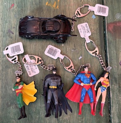 Dc Comics PVC Figural 3 Inch Keychain Lot