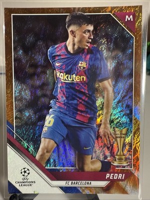 2021-22 Topps UCL Jade Edition All Star Rookie Pedri #155 Orange 06/25