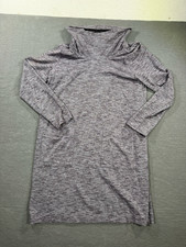 Pure Jill Sweater Dress Womens M Brown Cowl Neck Long Sleeve Front Pocket