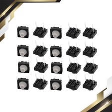 20Pcs 8mmx8mm Panel PCB Silica Gel Momentary Tactile Push Button Switch 2Pin DIP