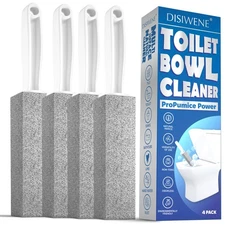 DISIWENE Pumice Cleaning Stone with 1 Count (Pack of 4), 4 Pack Handle 