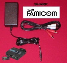 7.6V AC Adapter Power Supply & AV Cable for Sharp Twin Famicom Disk System NEW