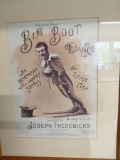 Listing image for Music Hall Poster Vintage Reproduction ?Big Boot Dance Victorian Music Hall
