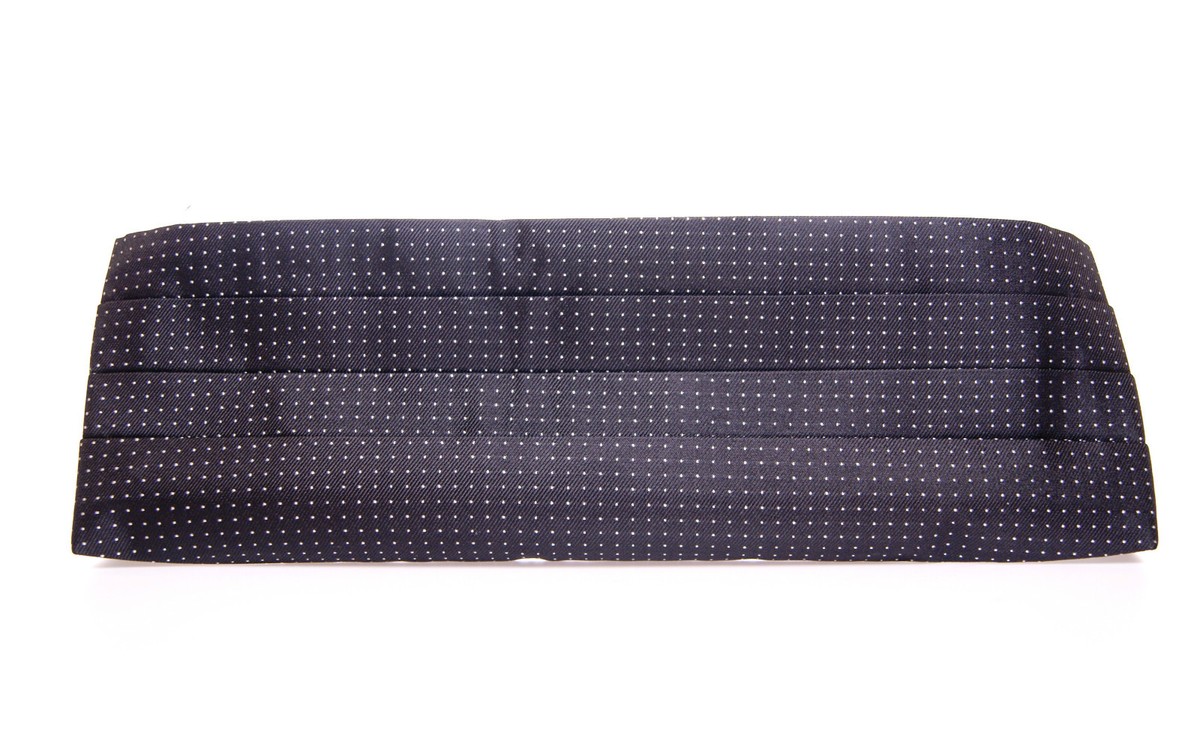 DOLCE & GABBANA Cummerbund Black Silk Waist Smoking Tuxedo