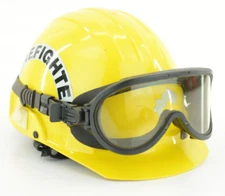E.D. Bullard Yellow Advent Firefighter Helmet W/ Goggles