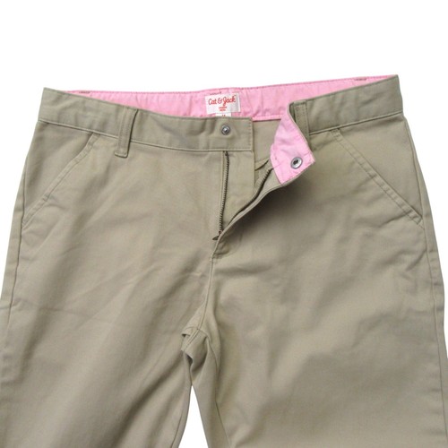 Cat & Jack Girls Slim Straight Fit School Uniform Chino Pants - Sizes 10-16 Plus - Picture 33 of 37