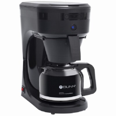 Bunn Bunn-O-Matic SBS 10 Cup Black & Stainless Steel Coffee Maker Glass Carafe