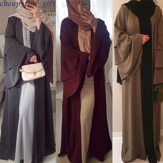  Abaya  Dubai Muslim Kimono Robe  Cardigan Kaftan Islamic 