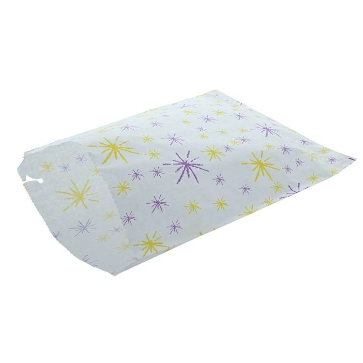 DELISUPPLIES Starburst Paper Bags Sweet Gift Retail Bag 8" x 11" Purple & Yellow Pack of 100