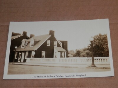 FREDERICK MD - 1920'S REAL PHOTO POSTCARD - BARBARA FRITCHIE HOME - RPPC