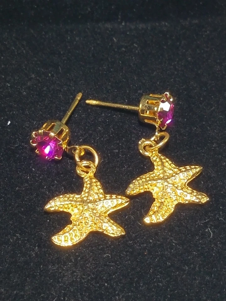 КУКЛЫ МАДАМ АЛЕКСАНДР АКСЕССУАРЫ ЮВЕЛИРНЫЕ СЕРЬГИ золотистый морской звезды - Изображение 2 из 4