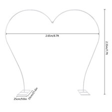 Reused Heart-shaped Balloon Arch Rack Garden Flower Backdrop Stand Wedding Decor