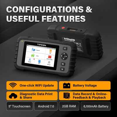 TOPDON ARTIDIAG500 TABLETS MID-LEVEL DIAGNOSTIC TOOL DIAGNOSTIC