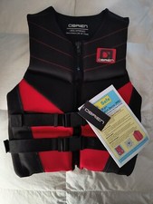 NEW O'BRIEN Men's Flex V Back Neoprene Watersports Vest - Men's MEDIUM Black/Red