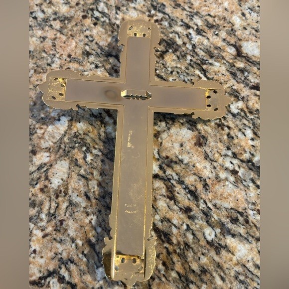 Rare Franklin Mint Marble and Gold Cross - Italy- The