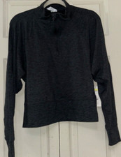 Athletic Work Super Soft Zip Pullover Gray Size M