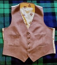 VTG 70s Silk XL 4 Pocket Pegasus Winged Horse Mythology Print Vest w Union Label